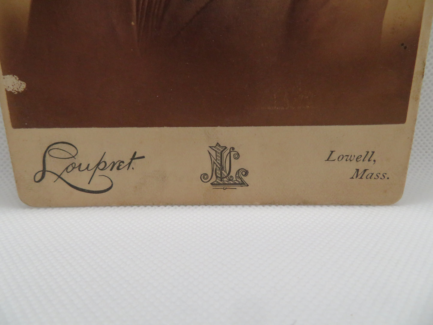 1800s Loupret Cabinet Card of Woman from Lowell Massachusetts