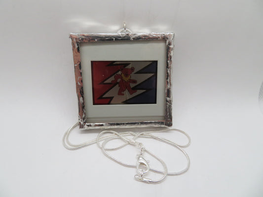 Grateful Dead Owsley Bear Lightning Bolt Slide Pendant