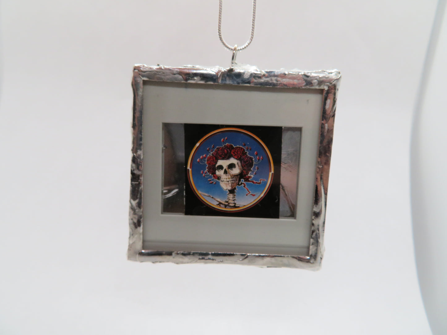 Grateful Dead Skull and Roses Slide Pendant