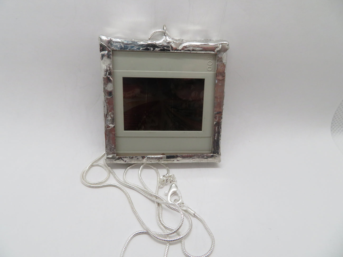 Psychedelic Cityscape Art 1960s - 70s Slide Pendant