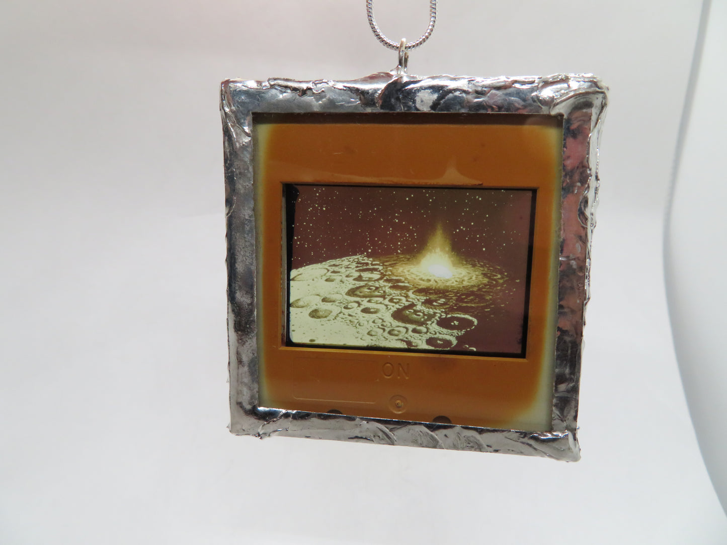 Sci Fi 1960s -70s Moon Flare Slide Pendant