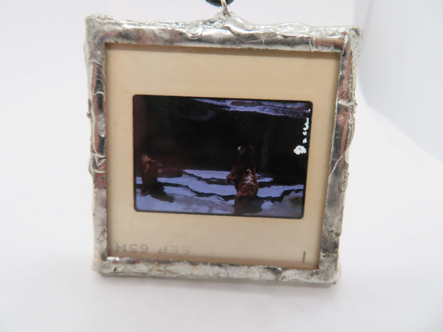Slide Pendant of 70s Brown Bear