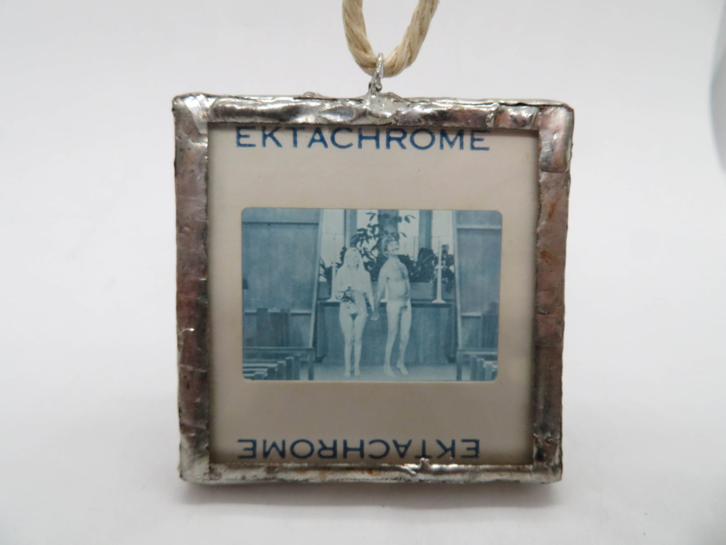 Slide Pendant of Nudist Couple getting Married