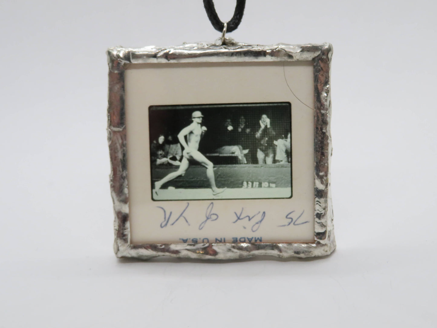Slide Pendant of streaking collage kid